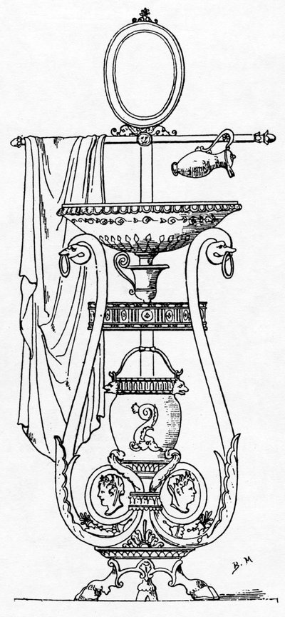 Lavabo ateniense estilo Imperio de Charles Percier